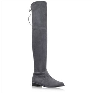 Stuart Weitzman Lowland Suede Over-the-Knee Boots in‎ Grey Size 7.5